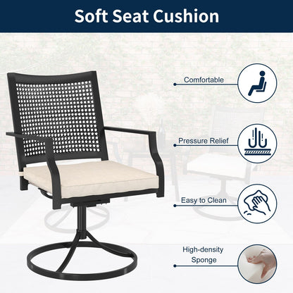 Set da pranzo per esterni da 9 pezzi con tavolo da pranzo estensibile