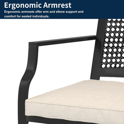 Set da pranzo per esterni da 9 pezzi con tavolo da pranzo estensibile