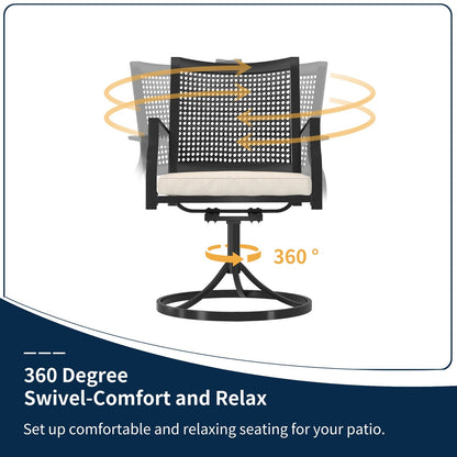 Set da pranzo per esterni da 9 pezzi con tavolo da pranzo estensibile
