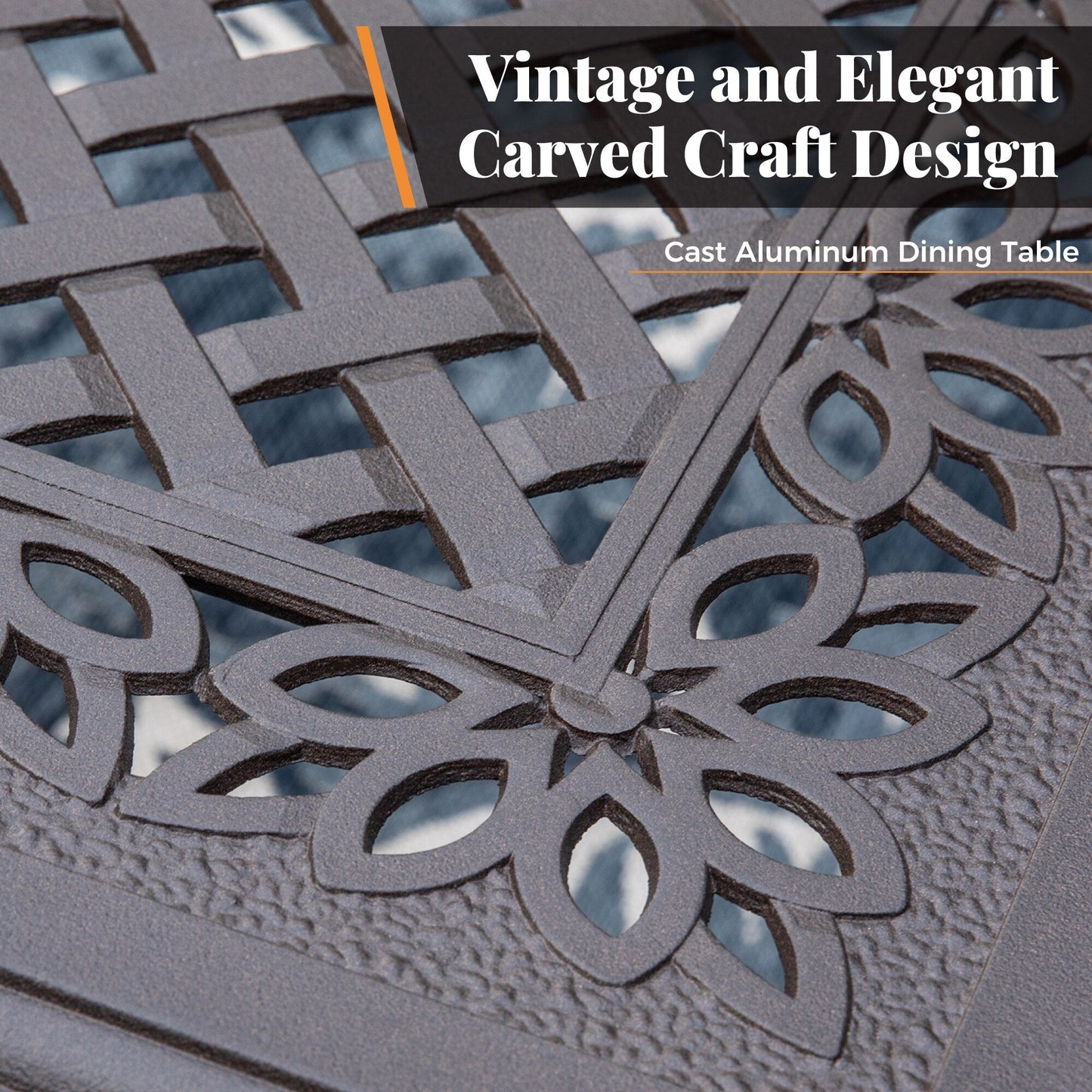 Set da pranzo per patio da 9 pezzi, set di mobili da pranzo in vimini e rattan per esterni con foro per ombrellone