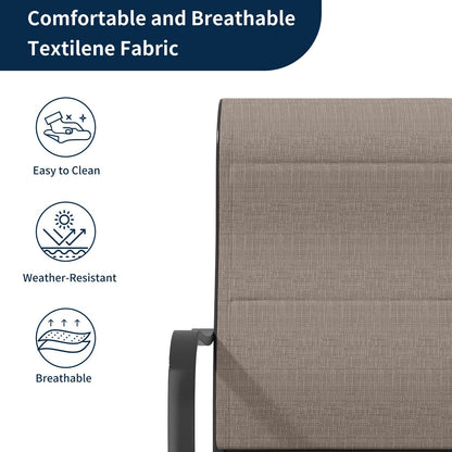 Set da pranzo da patio da 9 pezzi con tavolo da pranzo estensibile