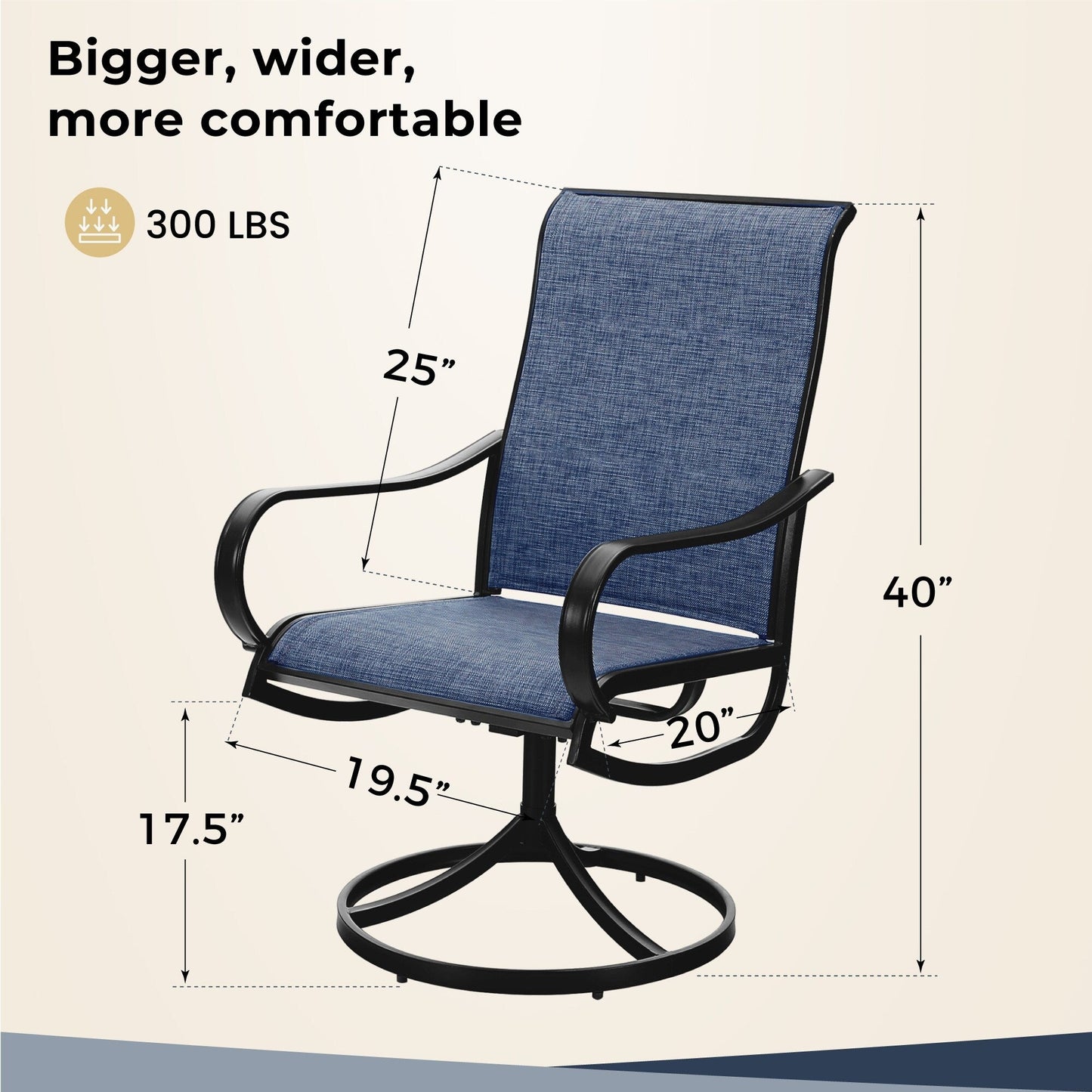 MAISON ARTS Set da pranzo per patio da 9 pezzi, tavolo quadrato in metallo da 60 pollici e sedie da pranzo con cinghie