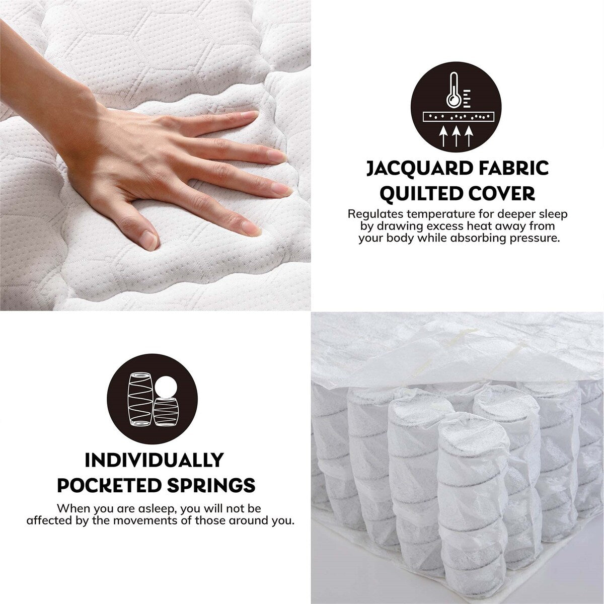 Materasso in memory foam ibrido da 9 pollici, misura media, king size