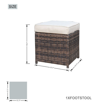 Set da pranzo per esterni da 9 pezzi con cuscini