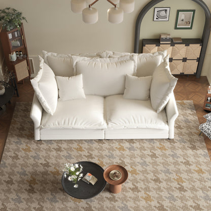 90.55 Divani moderni con seduta profonda e molteplici cuscini grandi e morbidi