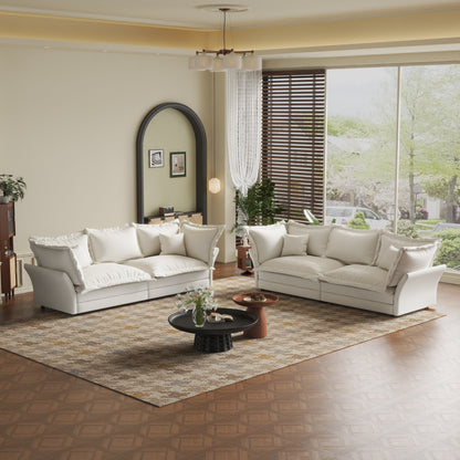 90.55 Divani moderni con seduta profonda e molteplici cuscini grandi e morbidi