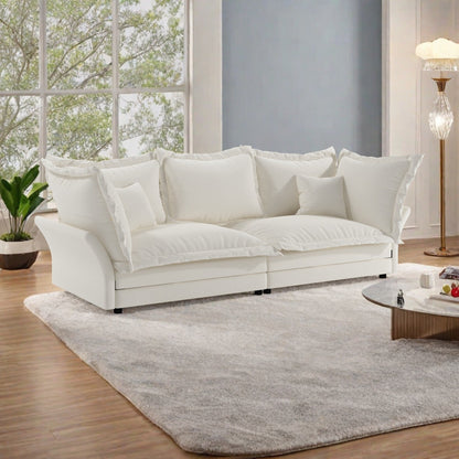 Divano a 3 posti in velluto 90.55 con struttura in legno massello - Trasformabile in poltrona - Supporto in spugna ad alta densità e molle