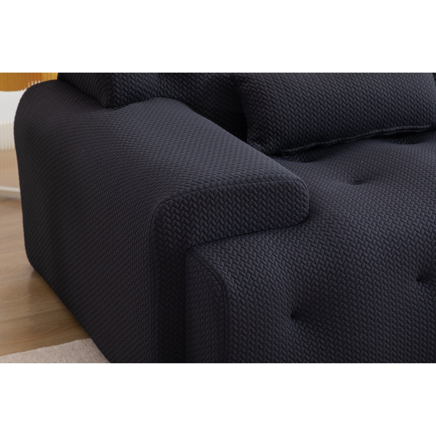 Divano a 2 posti con molle in schiuma da 90 pollici e design senza montaggio