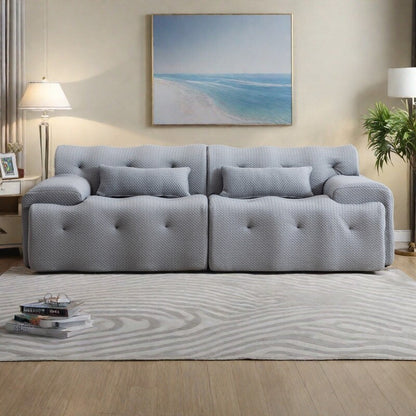 Divano a 2 posti con molle in schiuma da 90 pollici e design senza montaggio