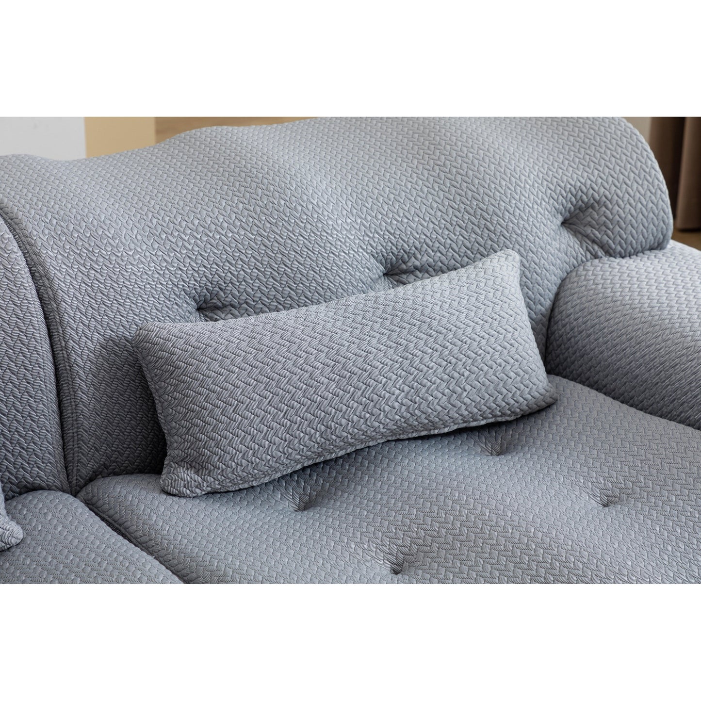 Divano a 2 posti con molle in schiuma da 90 pollici e design senza montaggio