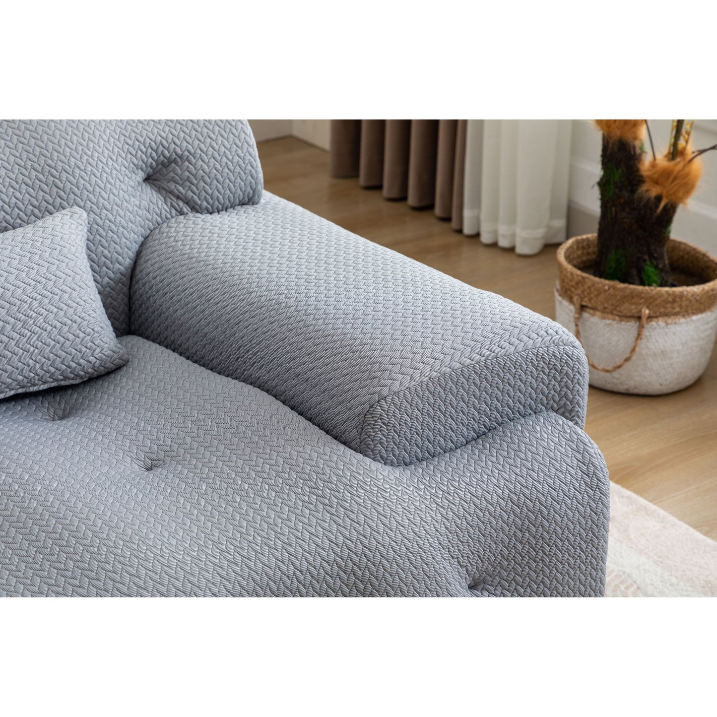 Divano a 2 posti con molle in schiuma da 90 pollici e design senza montaggio