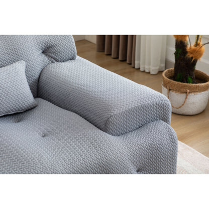 Divano a 2 posti con molle in schiuma da 90 pollici e design senza montaggio