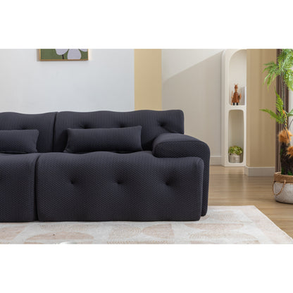 Divano a 2 posti con molle in schiuma da 90 pollici e design senza montaggio