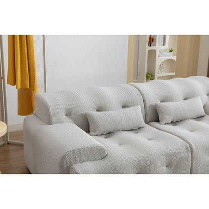 Divano a 2 posti con molle in schiuma da 90 pollici e design senza montaggio