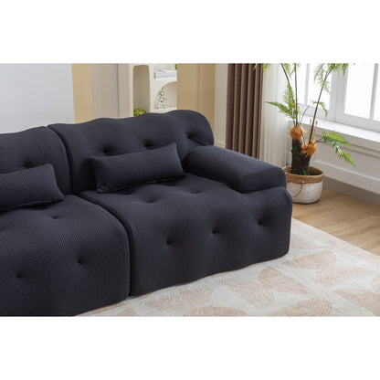 Divano a 2 posti con molle in schiuma da 90 pollici e design senza montaggio