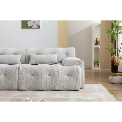 Divano a 2 posti con molle in schiuma da 90 pollici e design senza montaggio