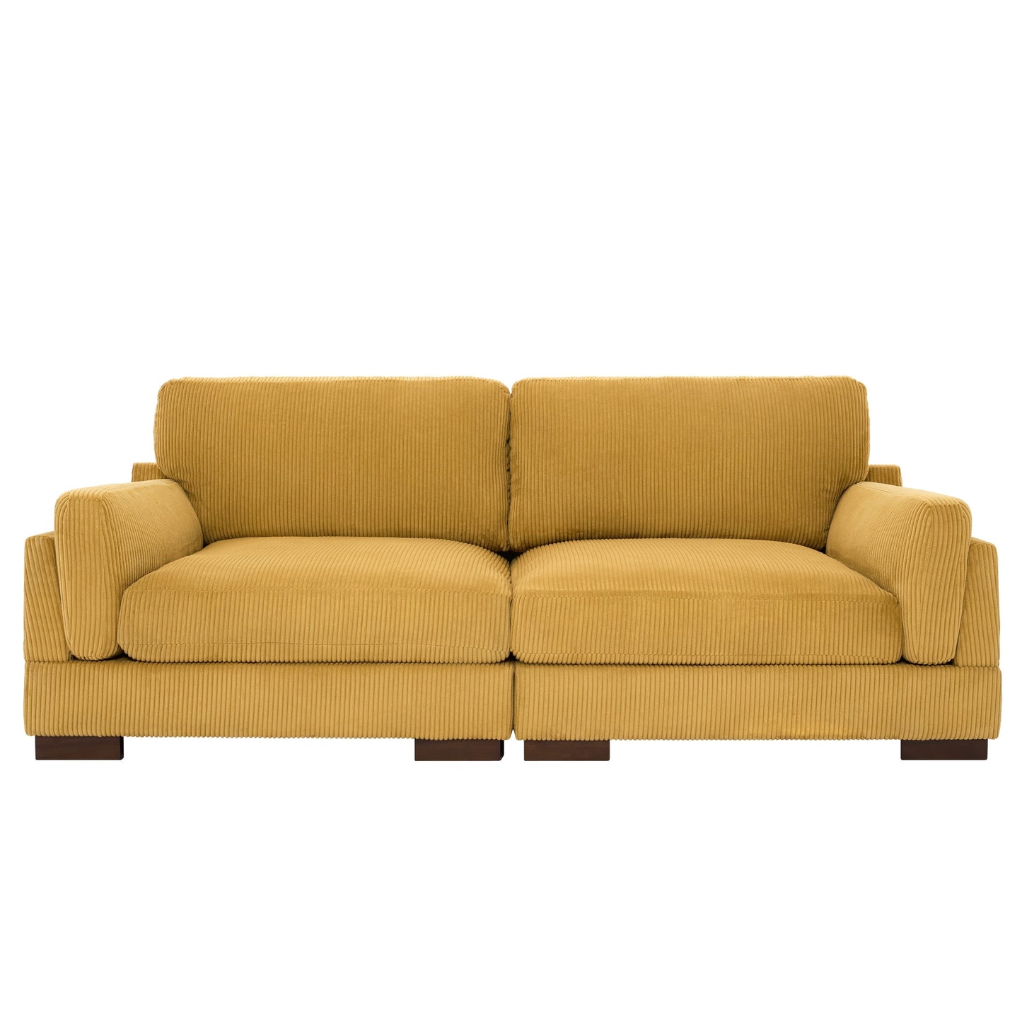 Divano a due posti da 90 pollici, moderno e accogliente, in velluto a coste