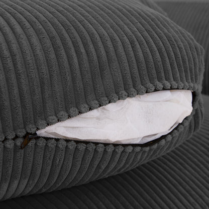 Divano a due posti da 90 pollici, moderno e accogliente, in velluto a coste