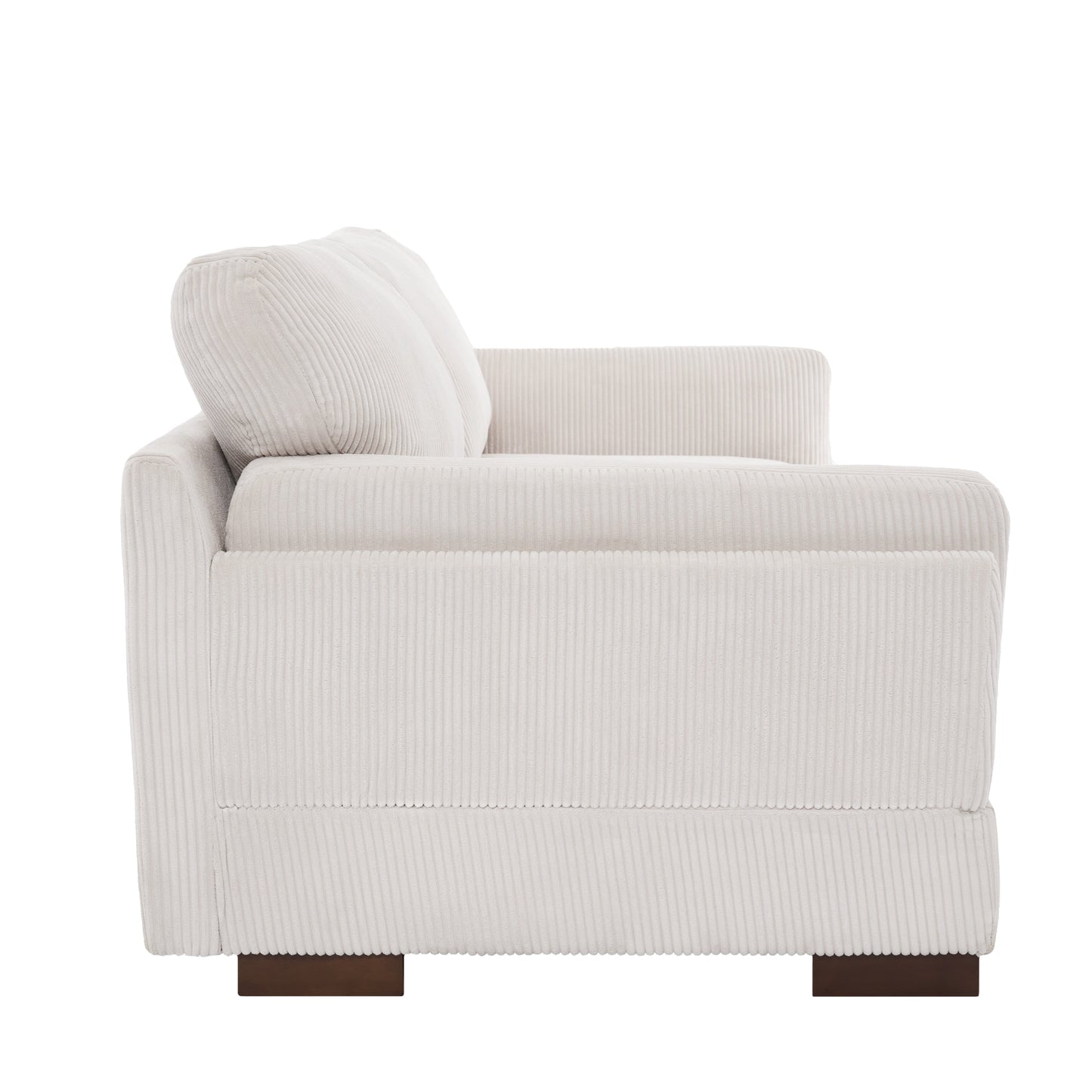 Divano a due posti da 90 pollici, moderno e accogliente, in velluto a coste