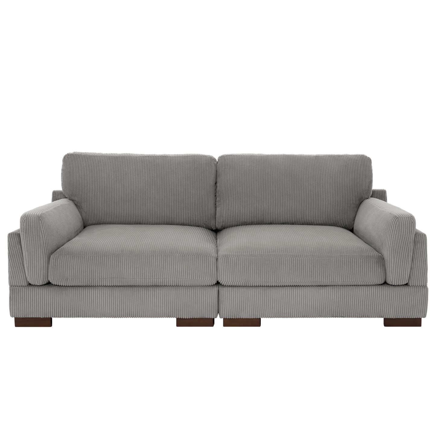 Divano a due posti da 90 pollici, moderno e accogliente, in velluto a coste