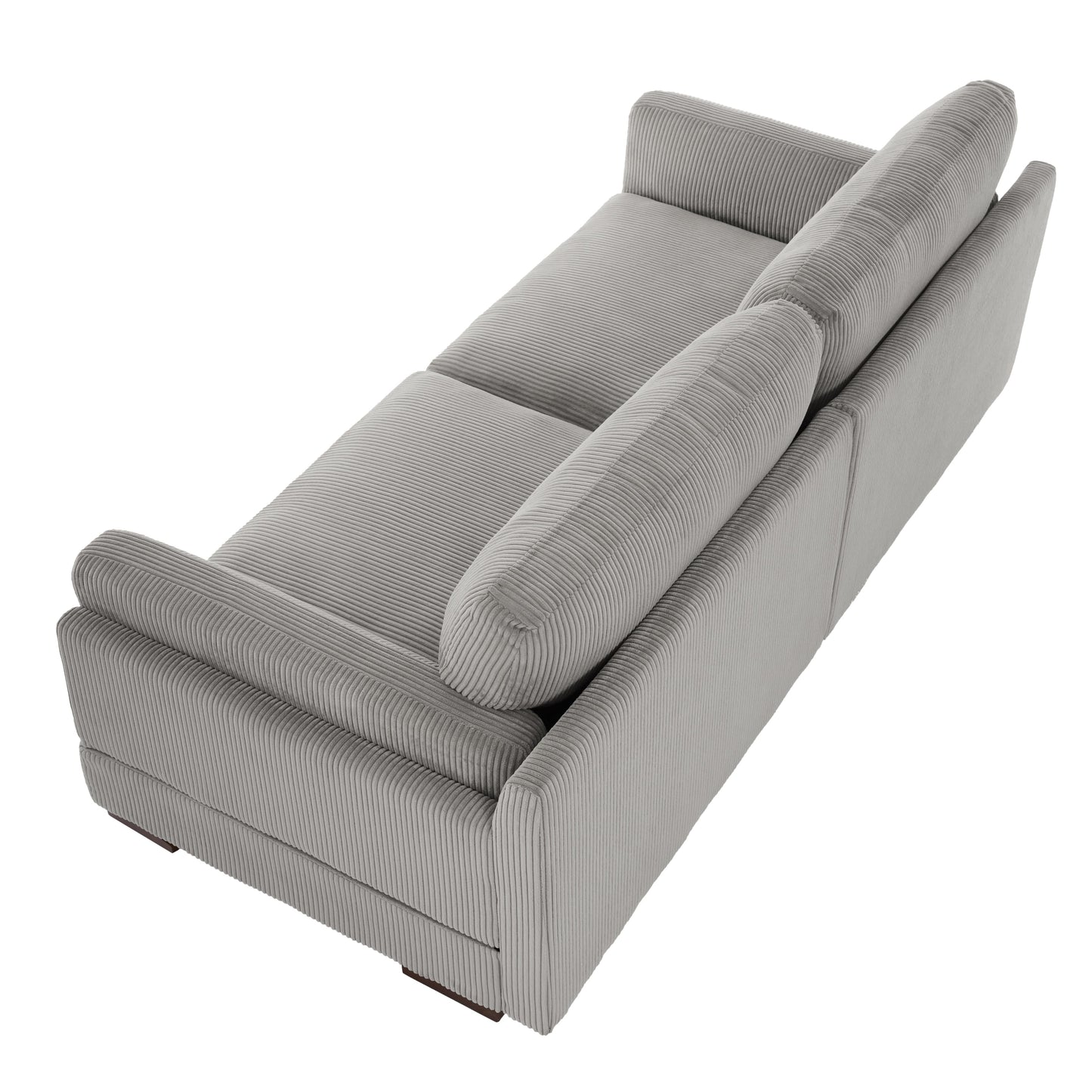 Divano a due posti da 90 pollici, moderno e accogliente, in velluto a coste