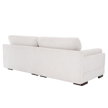 Divano a due posti da 90 pollici, moderno e accogliente, in velluto a coste