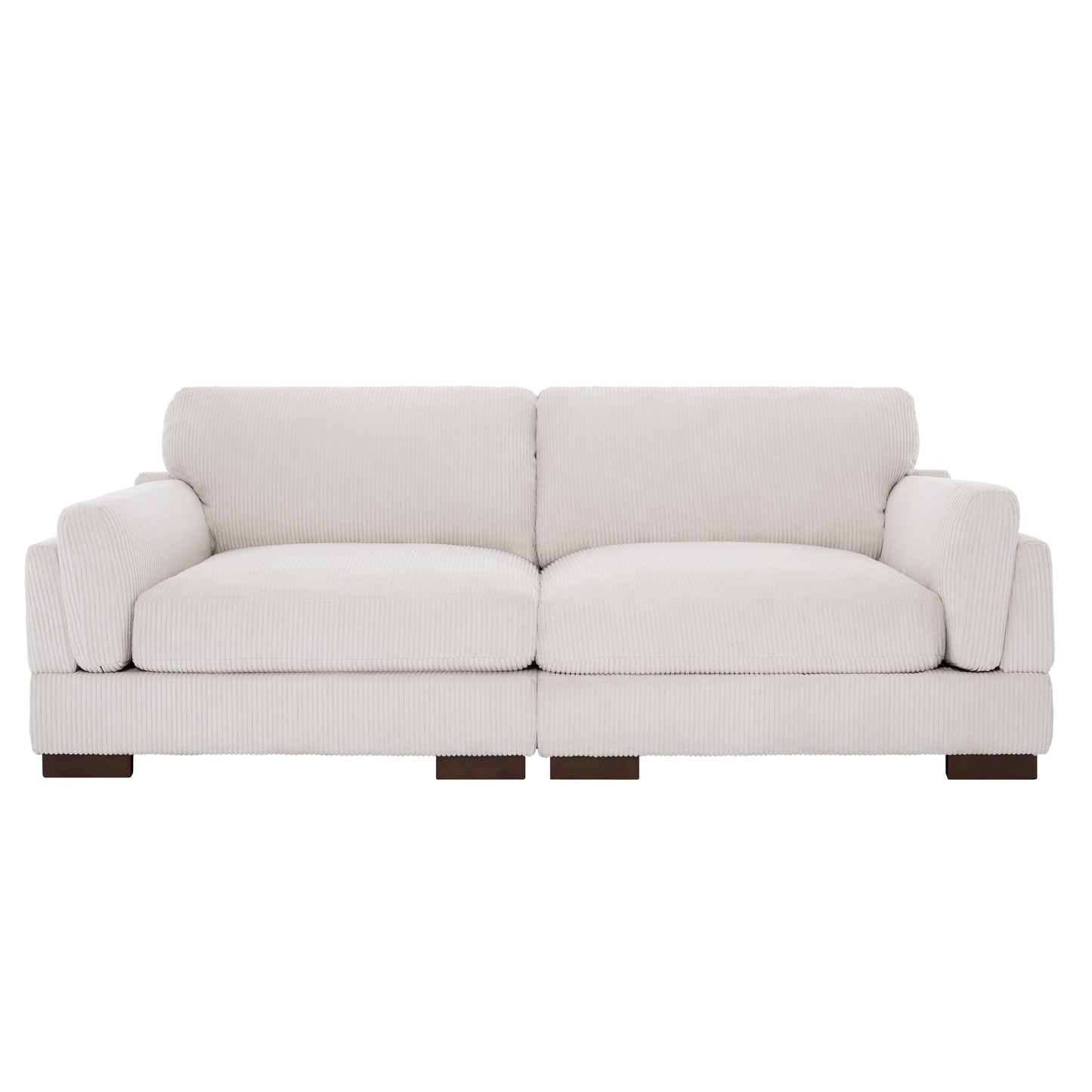 Divano a due posti da 90 pollici, moderno e accogliente, in velluto a coste