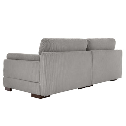 Divano a due posti da 90 pollici, moderno e accogliente, in velluto a coste