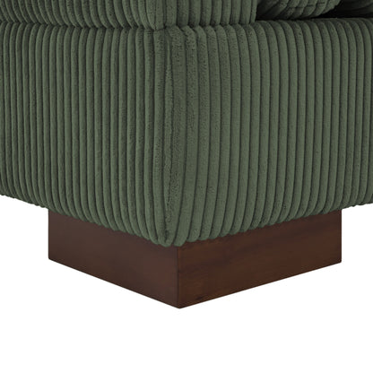 Divano a due posti da 90 pollici, moderno e accogliente, in velluto a coste