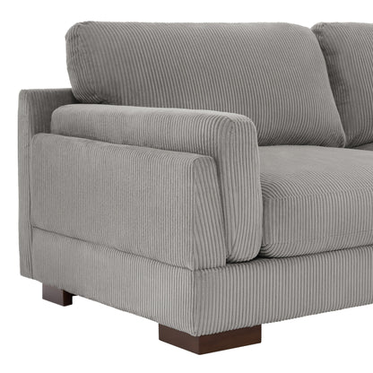 Divano a due posti da 90 pollici, moderno e accogliente, in velluto a coste