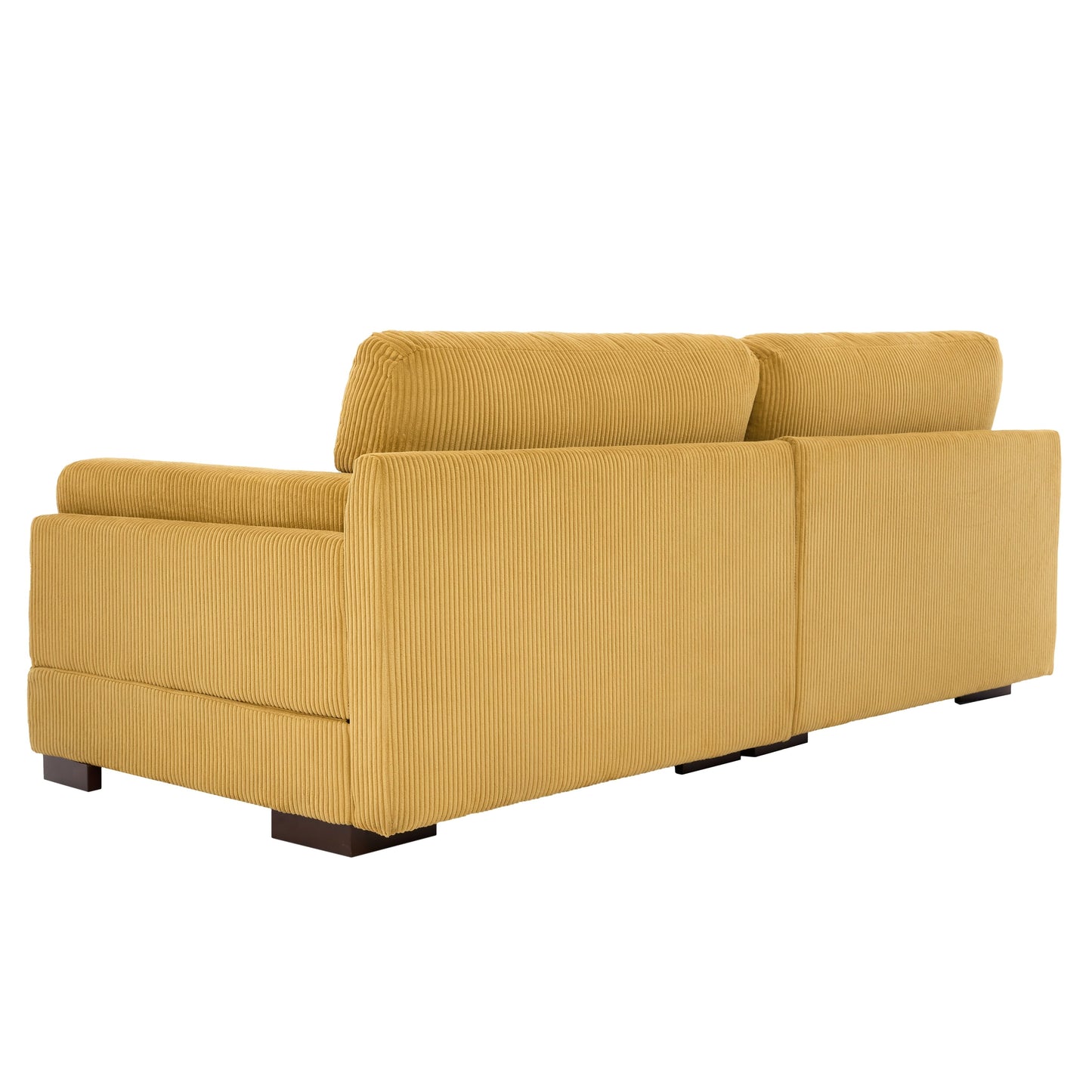 Divano a due posti da 90 pollici, moderno e accogliente, in velluto a coste