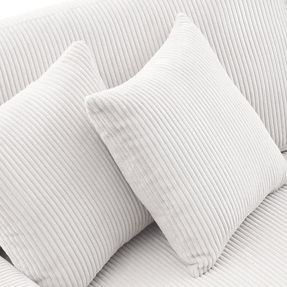 Divano a due posti da 90 pollici, moderno e accogliente, in velluto a coste