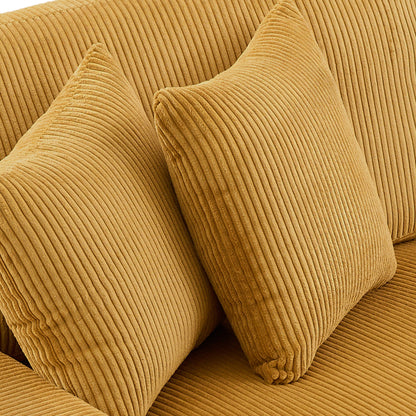 Divano a due posti da 90 pollici, moderno e accogliente, in velluto a coste