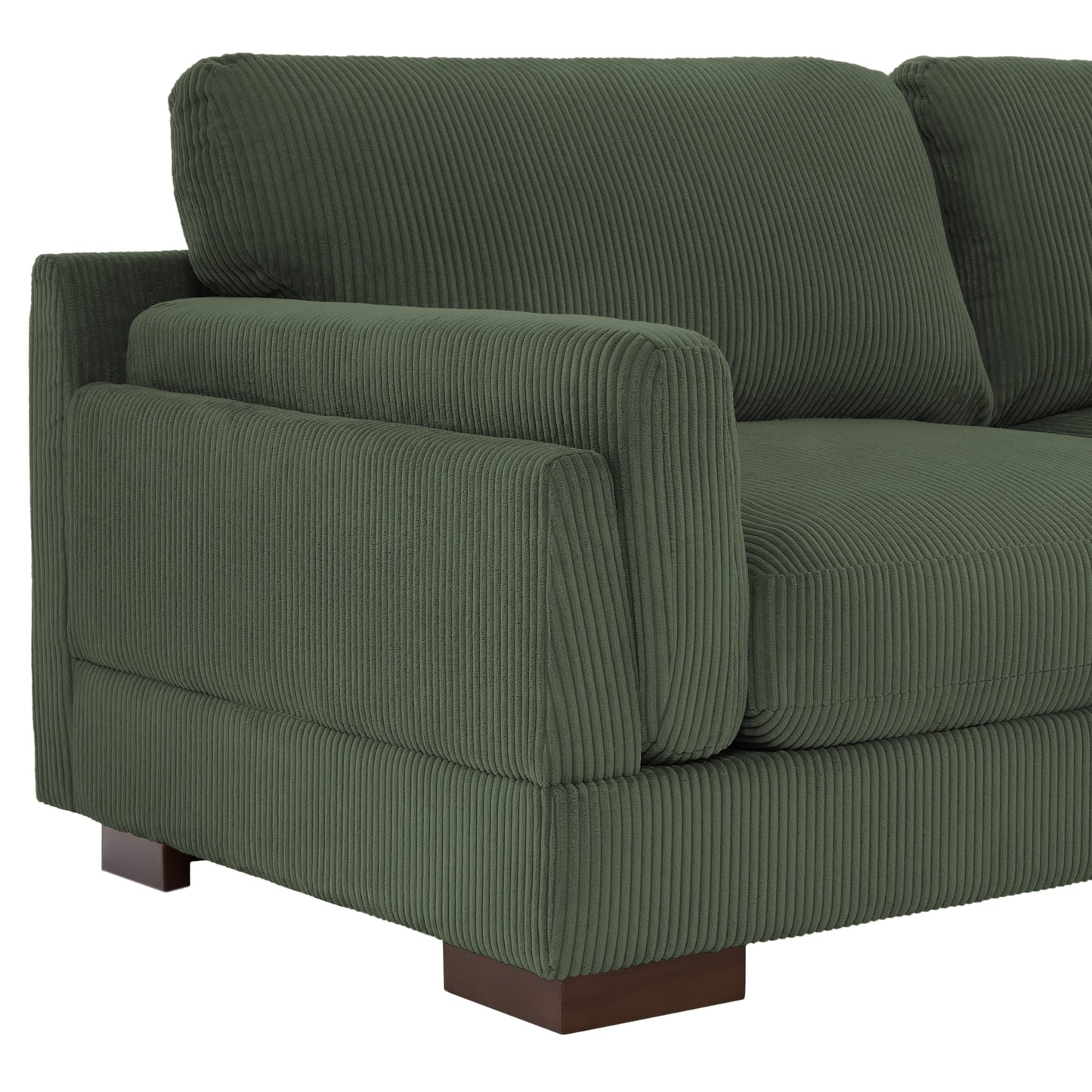 Divano a due posti da 90 pollici, moderno e accogliente, in velluto a coste