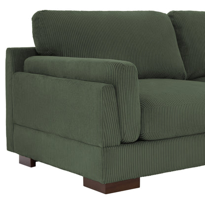 Divano a due posti da 90 pollici, moderno e accogliente, in velluto a coste