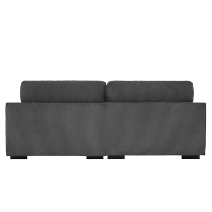 Divano a due posti da 90 pollici, moderno e accogliente, in velluto a coste