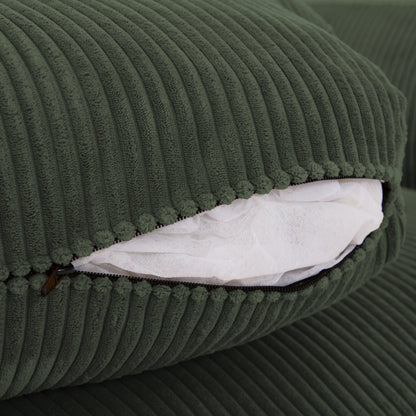 Divano a due posti da 90 pollici, moderno e accogliente, in velluto a coste