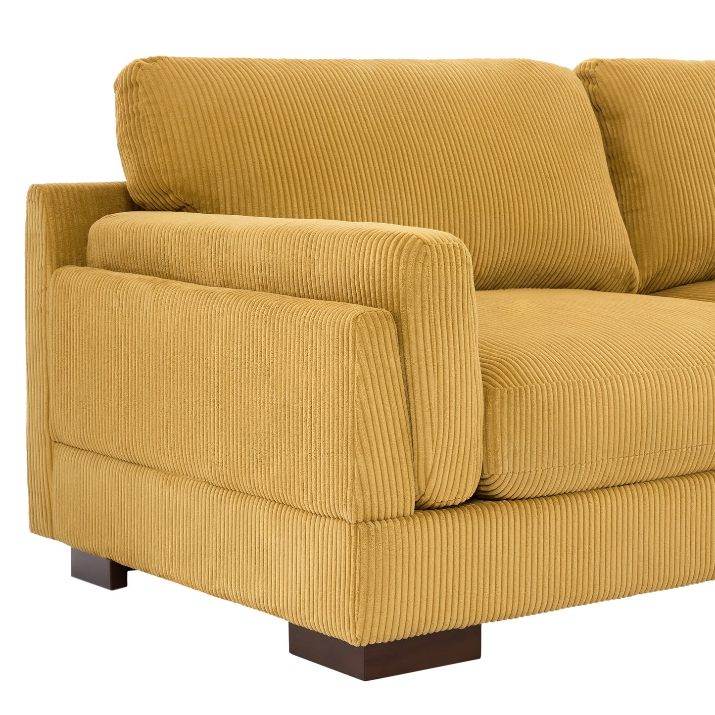 Divano a due posti da 90 pollici, moderno e accogliente, in velluto a coste