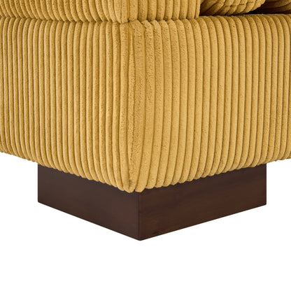 Divano a due posti da 90 pollici, moderno e accogliente, in velluto a coste