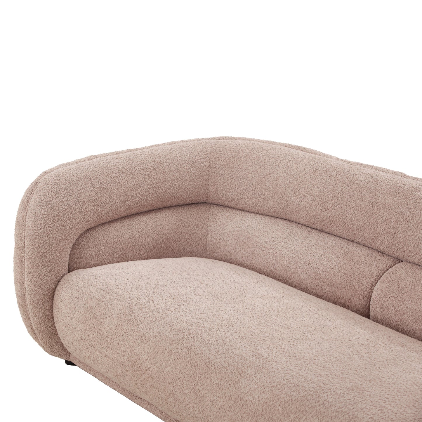 Divano curvo imbottito moderno contemporaneo 91 con 2 cuscini per soggiorno