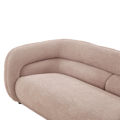 Divano curvo imbottito moderno contemporaneo 91 con 2 cuscini per soggiorno