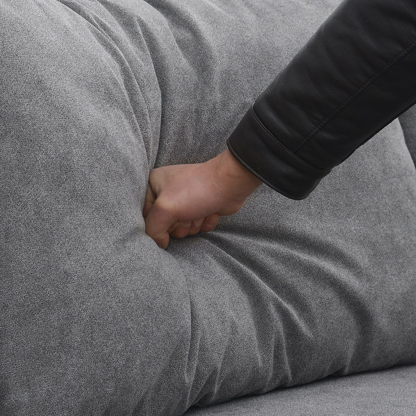 Divano componibile moderno imbottito per soggiorno 91*91, divano a forma di L con 3 cuscini