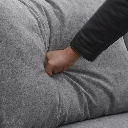 Divano componibile moderno imbottito per soggiorno 91*91, divano a forma di L con 3 cuscini