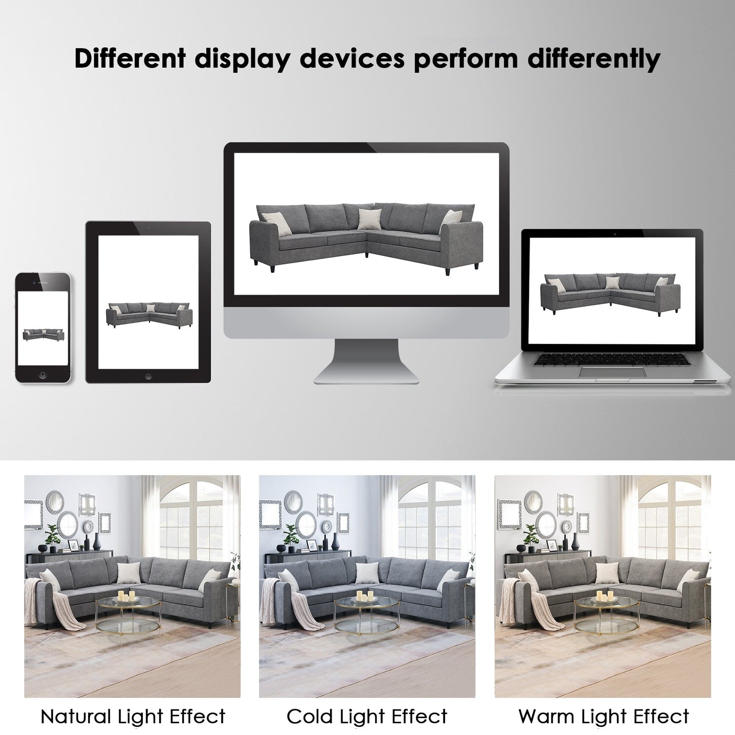 Divano componibile moderno imbottito per soggiorno 91*91, divano a forma di L con 3 cuscini