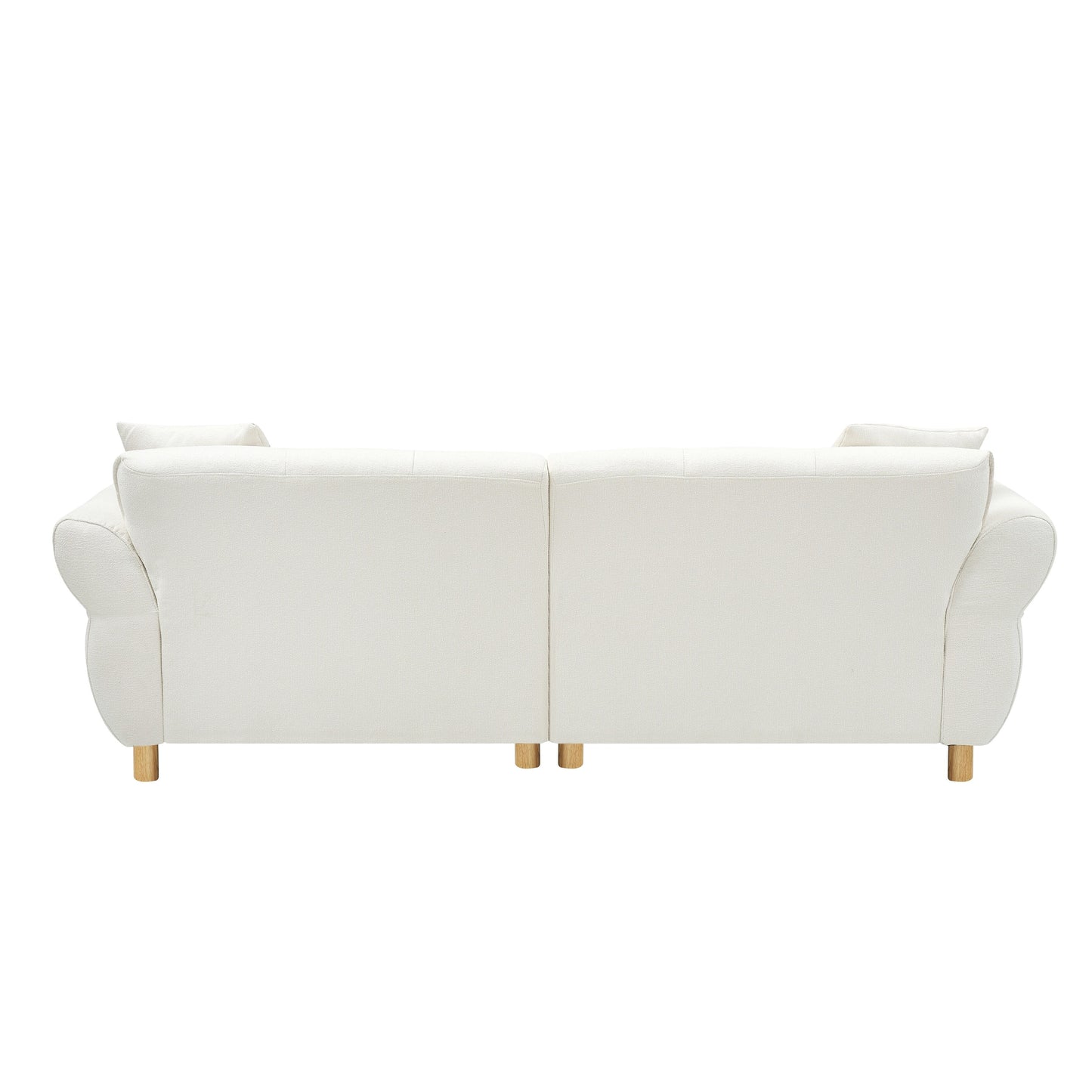 Divano Teddy lungo 93,70 pollici, in tessuto, con due cuscini abbinati e tre sedili spaziosi e comodi