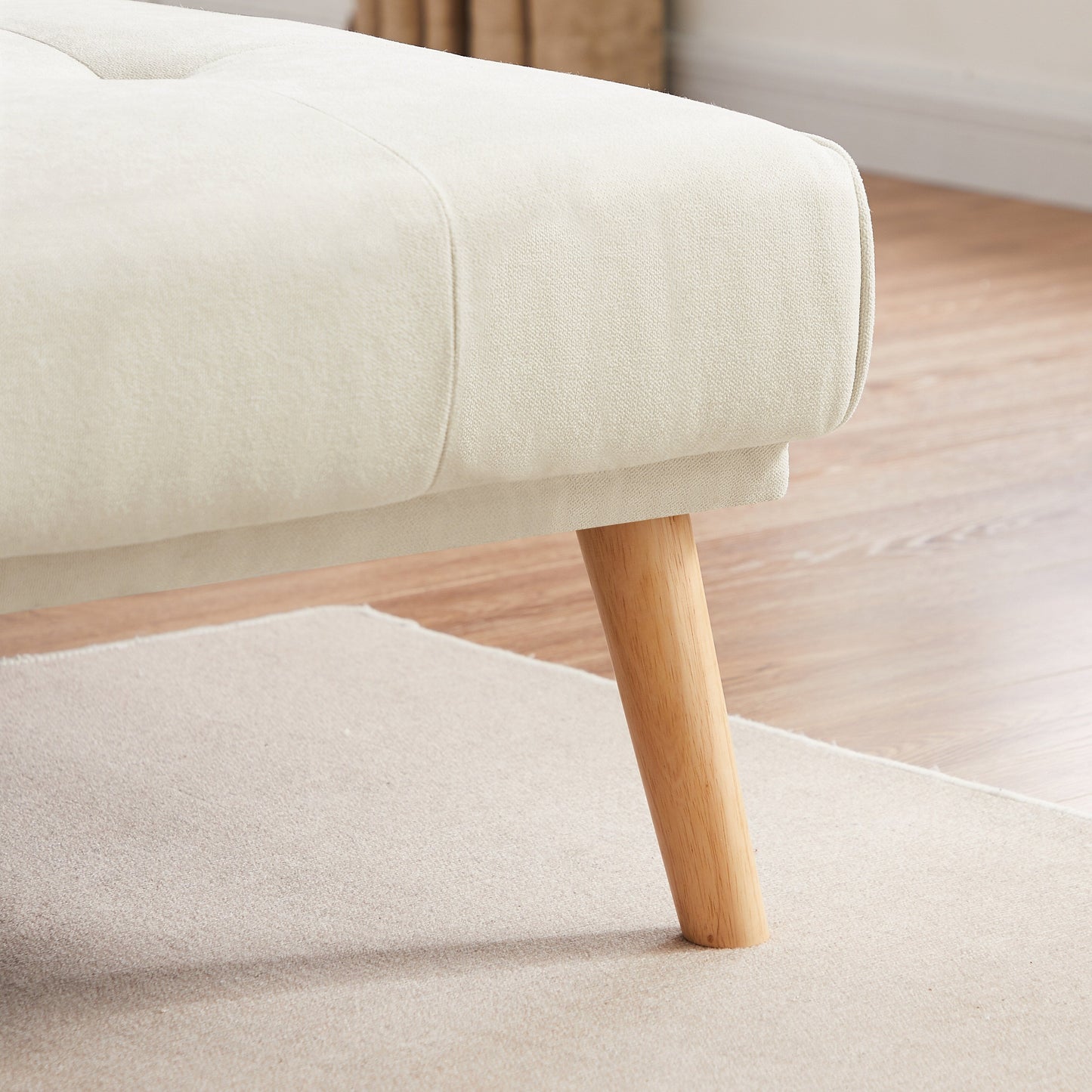 Divano componibile a 3 posti in lino da 94,5'' con chaise longue, cuscini in schiuma rivolti a destra e borsa organizer