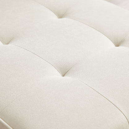 Divano componibile a 3 posti in lino da 94,5'' con chaise longue, cuscini in schiuma rivolti a destra e borsa organizer