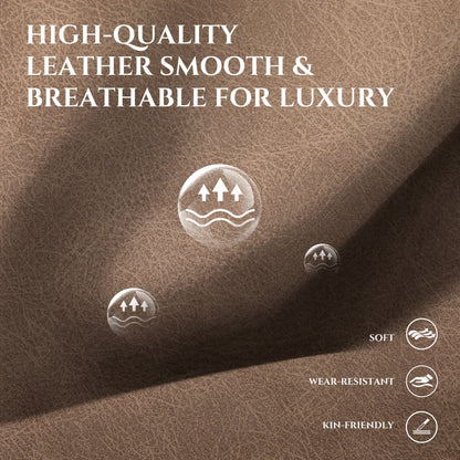 Divano oversize a 3 posti 95 - Sedute extra profonde e braccioli larghi, divano in similpelle imbottito in piuma per soggiorno e appartamento