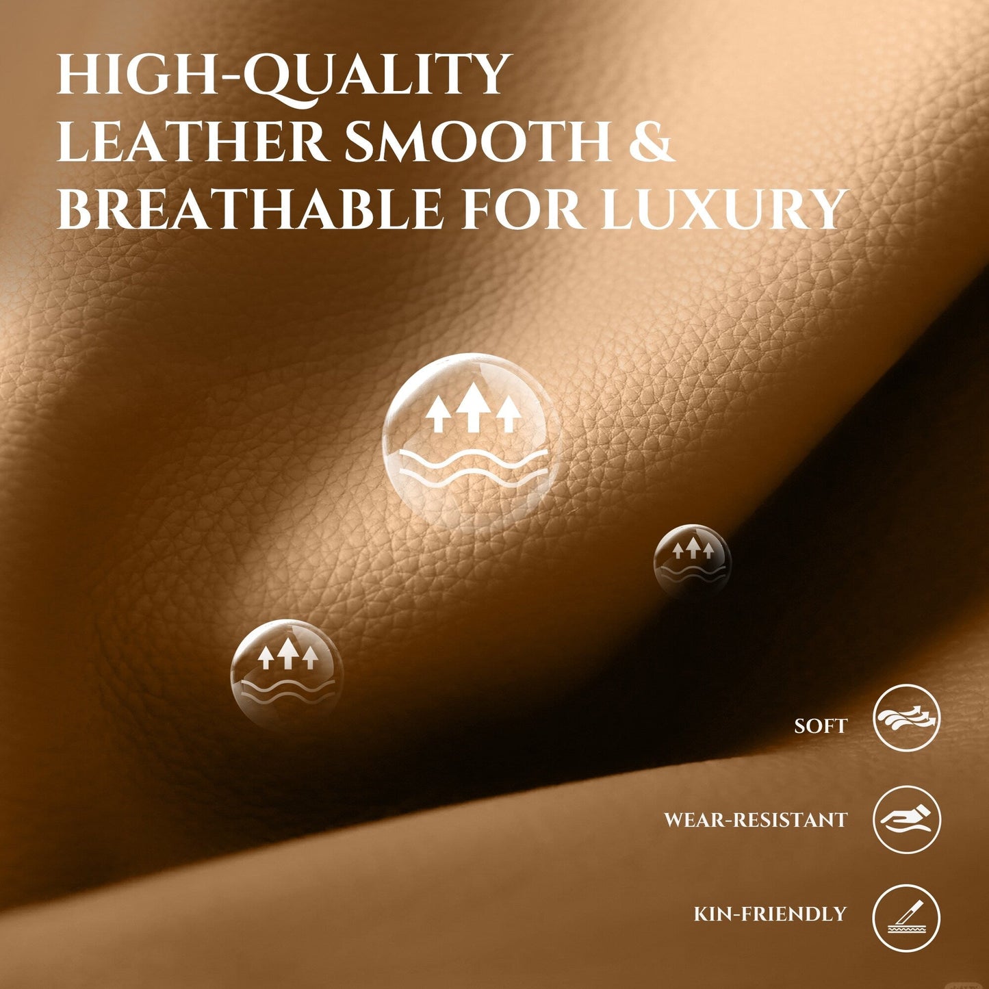 Divano oversize a 3 posti 95 - Sedute extra profonde e braccioli larghi, divano in similpelle imbottito in piuma per soggiorno e appartamento