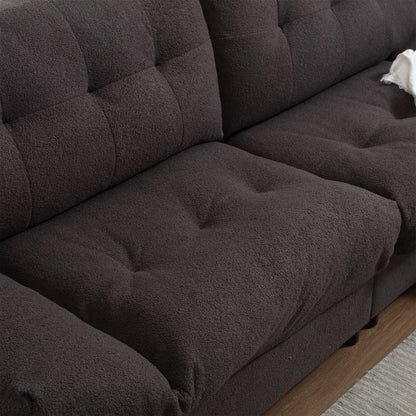 Divano a 2 posti in tessuto da 96,46'' con comodo design imbottito e stile nuvola, piedini in plastica, per soggiorno e appartamento